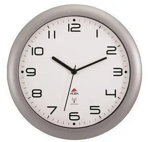Nástenné hodiny Hornewrc, rádio-control, 30 cm, ALBA, strieborné